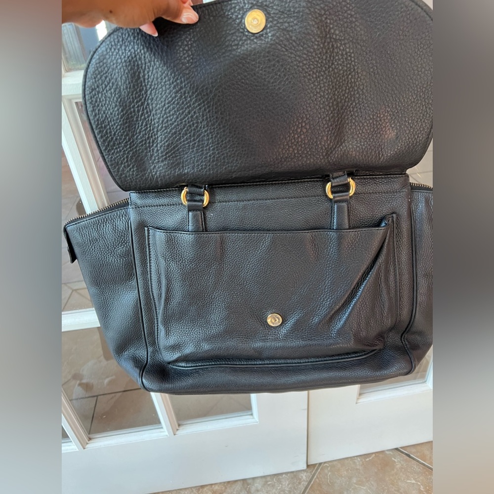 SOLDSOLDSOLDAuthentic Pre owned Gucci 1973 Black Pebbled Leather Top Handle Bag - Picture 10 of 17